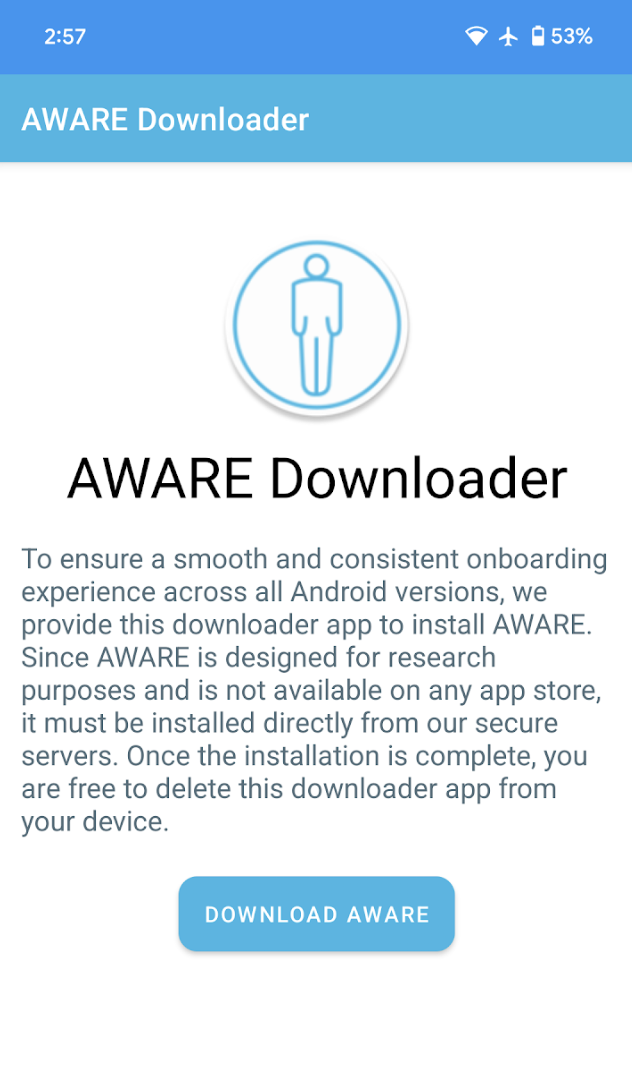 AWARE Home Screen